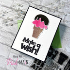Pink and Main Make a Wish Clear Stamps PM0553 ice cream