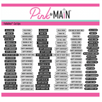 Pink and Main Many Sentiment Strips Foilables Cut Ups pmf407