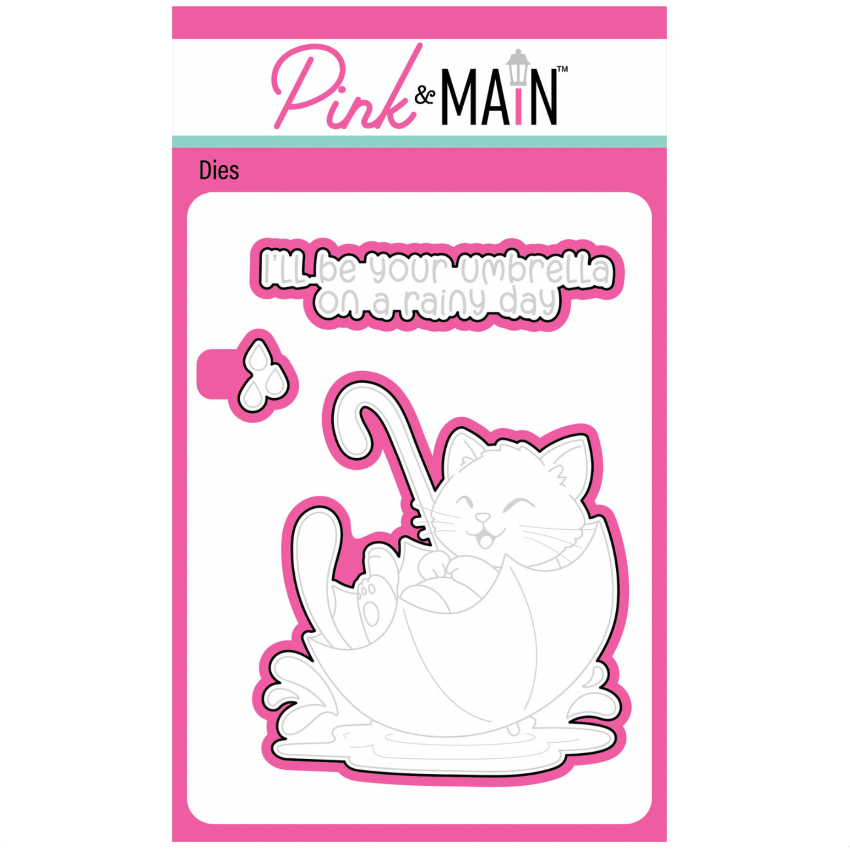 Pink and Main March Cat Clear Stamp and Die Set image 2