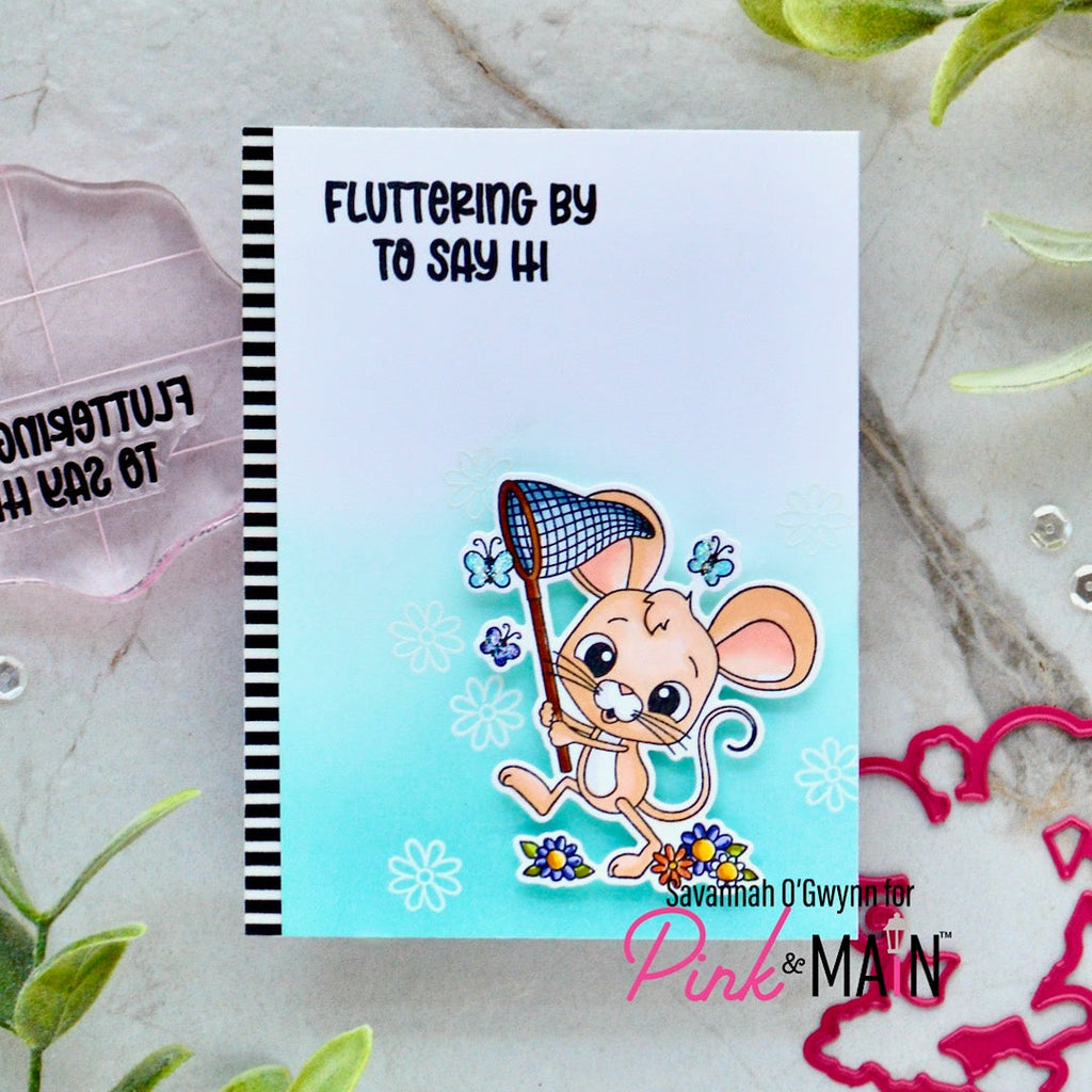 Pink and Main March Mouse Clear Stamps pm0769 net