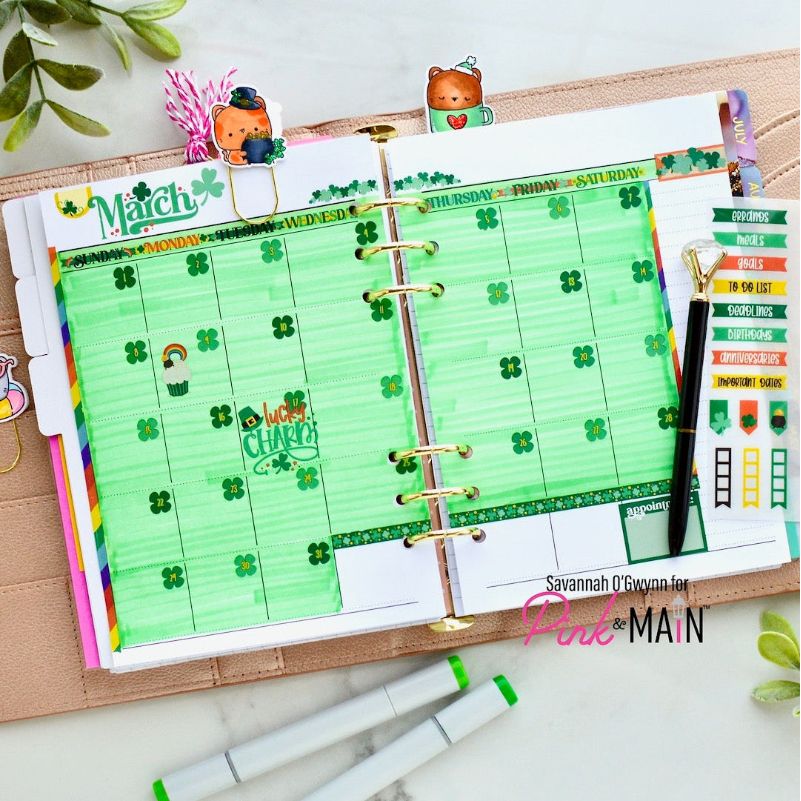 Pink and Main March Rub Ons pmr008 journal 1