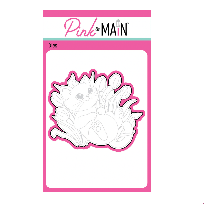 Pink and Main May Cat Clear Stamp and Die Set image 2