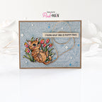 Pink and Main May Cat Clear Stamps pm0873 blue background