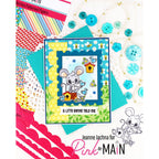 Pink and Main May Mouse Clear Stamp and Die Set bees