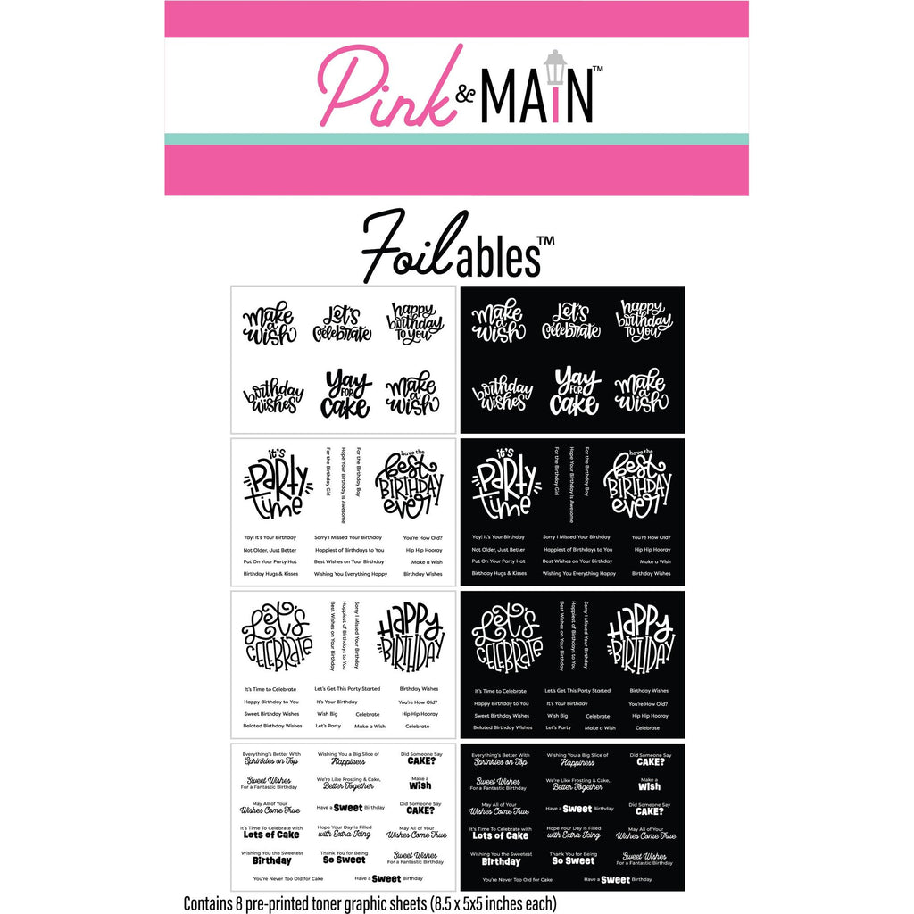 Pink and Main Mega Birthday Foilables Sheets pmf309
