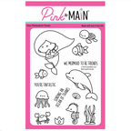 Pink and Main Mermaid Friends Clear Stamps pm0791