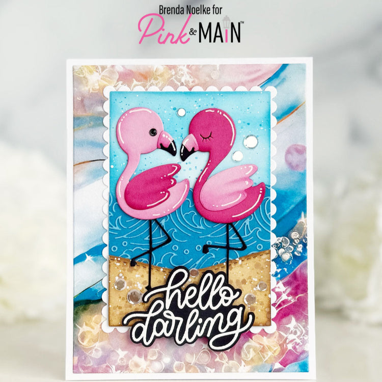 Pink and Main Mermaid Seas 8.5 x 5.5 inch Paper Pack pmp167 waves