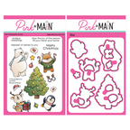 Pink and Main Merriest of Wishes Clear Stamp and Die Set