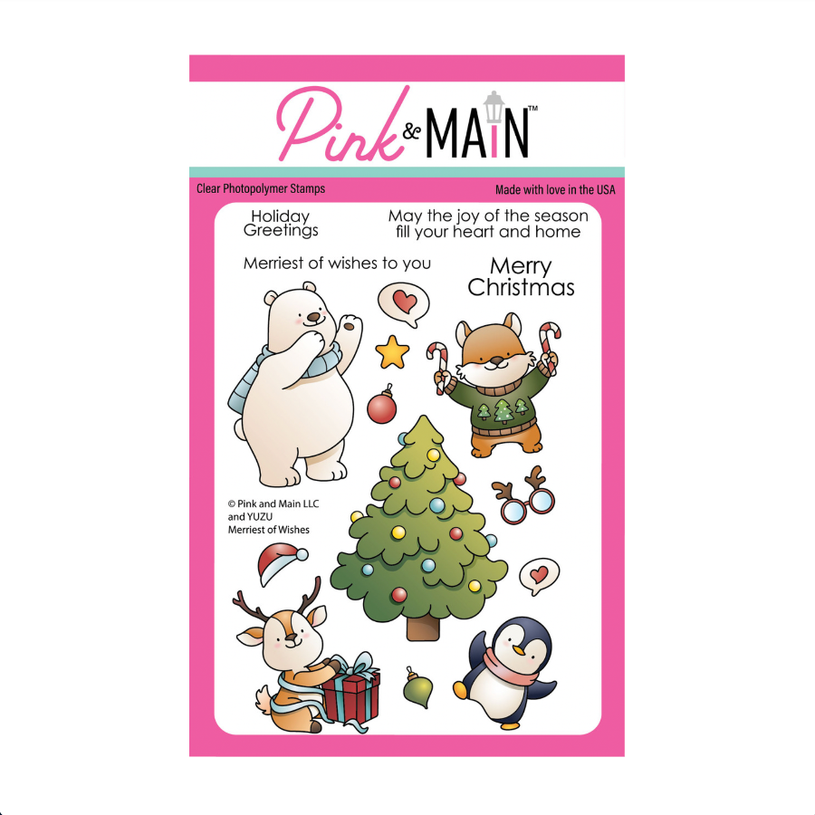 Pink and Main Merriest of Wishes Clear Stamps pm0821