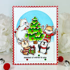 Pink and Main Merriest of Wishes Clear Stamps pm0821 ornaments