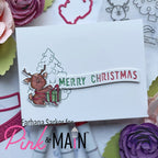 Pink and Main Merriest of Wishes Dies pnm789 reindeer
