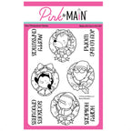 Pink and Main Merry Wreaths Clear Stamps pm0912