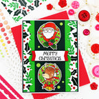 Pink and Main Merry Wreaths Dies pnm919 merry christmas card