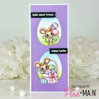 Pink and Main Mice Spring Clear Stamps pm0760 easter eggs