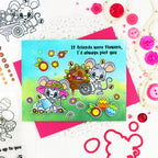 Pink and Main Mice Spring Clear Stamps pm0760 wheelbarrow