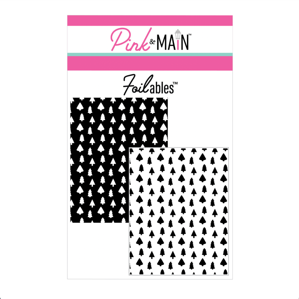 Pink and Main Mini Trees Foilables Panels pmf358