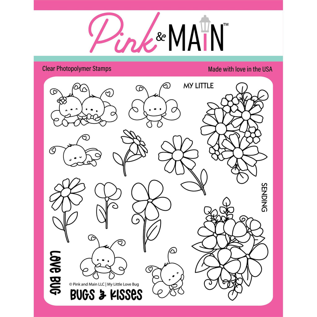 Pink and Main My Little Love Bug Clear Stamp and Die Set product image 1