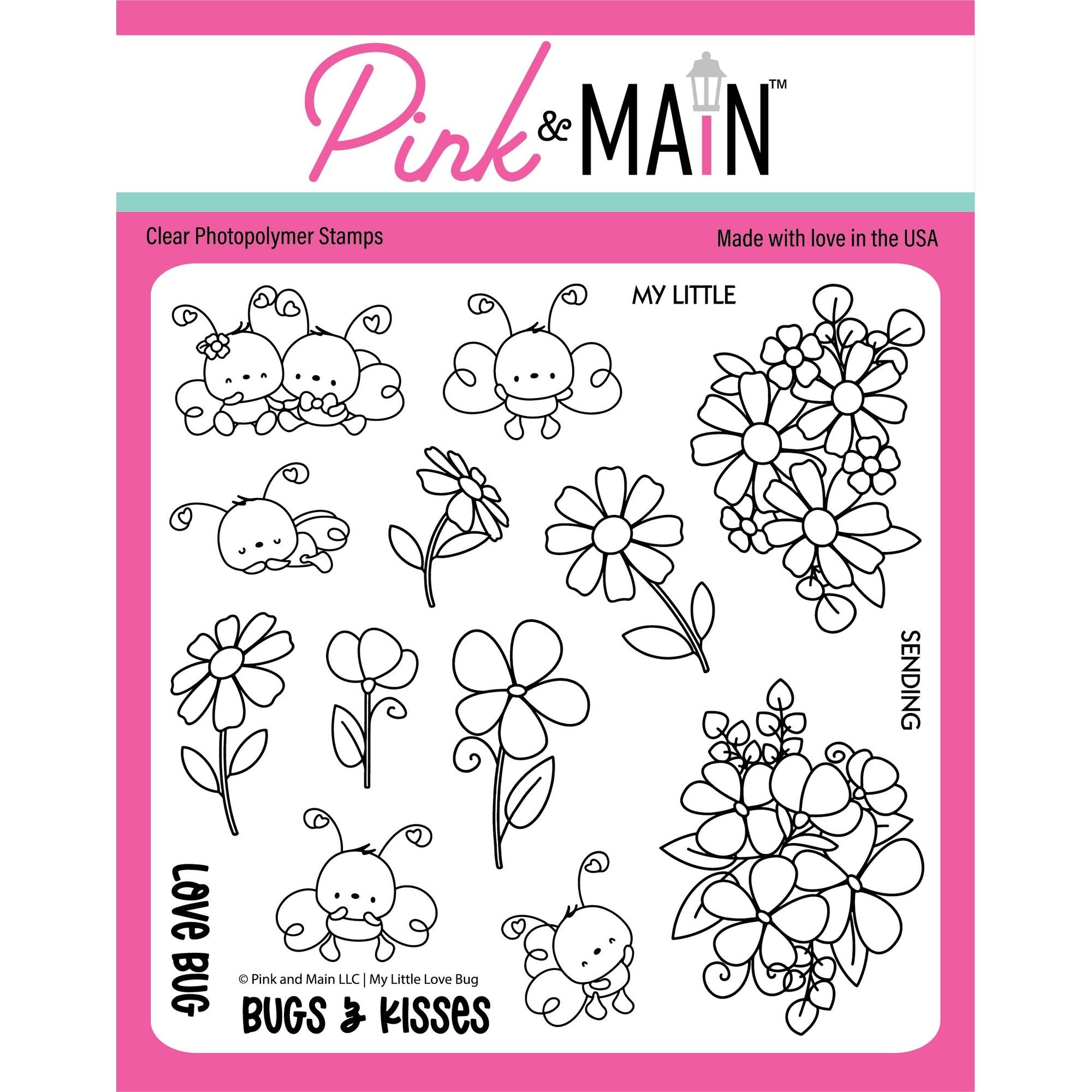Pink and Main My Little Love Bug Clear Stamp and Die Set product image 1