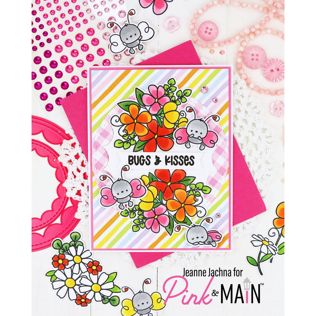Pink and Main My Little Love Bugs Clear Stamps pm0764 flowers