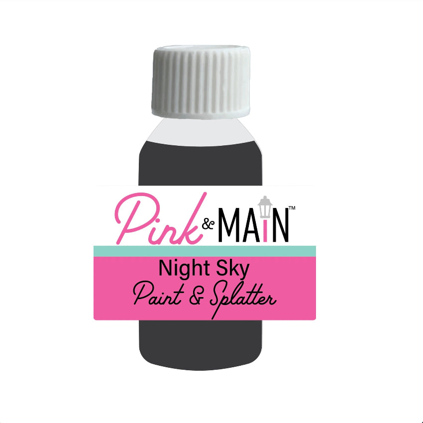 Pink and Main Night Sky Paint and Splatter pme210