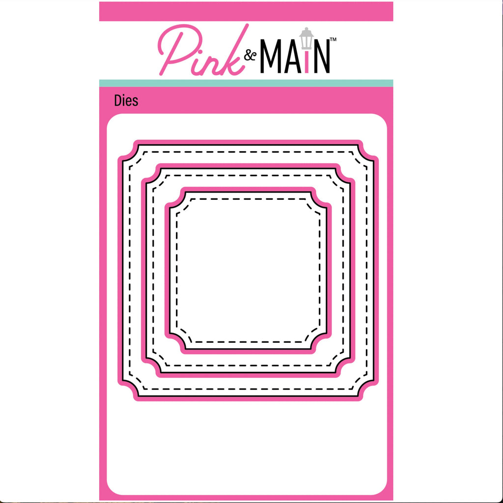 Pink and Main Notched Square Dies pnm845