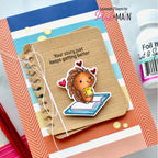 Pink and Main Note Pages Dies pnm864 red hearts