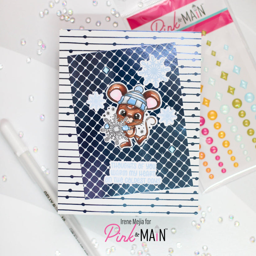 Pink and Main November Mouse Clear Stamps pm0832 stripes