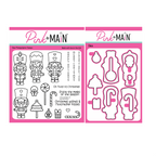 Pink and Main Nutcracker Kisses Clear Stamp and Die Set