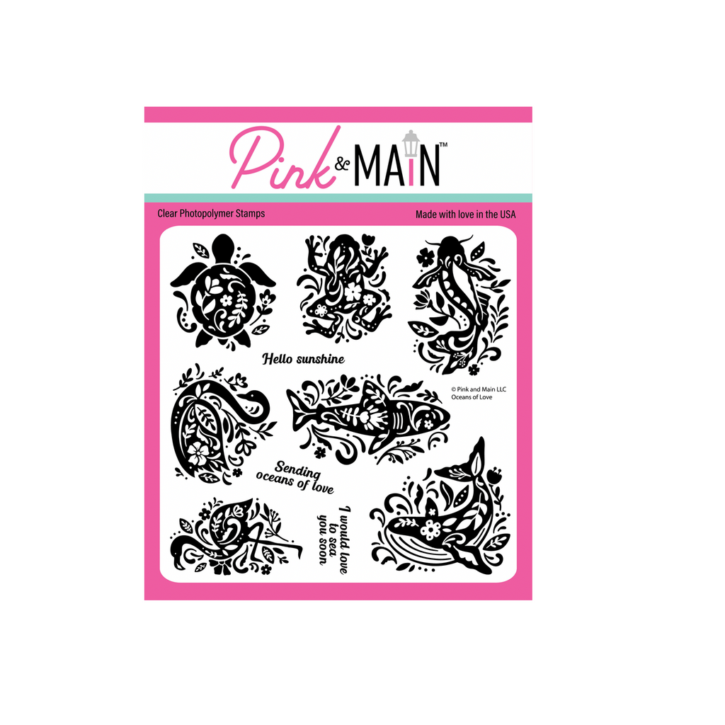 Pink and Main Oceans Of Love Clear Stamp and Die Set product image 1