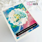 Pink and Main Oceans Of Love Clear Stamps pm0794 whale