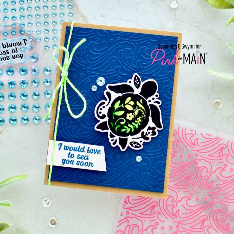 Pink and Main Oceans Of Love Foilable Sheets pmf328 turtle
