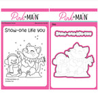 Pink and Main October Cat Clear Stamp and Die Set