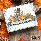 Pink and Main October Mouse Clear Stamp and Die Set grateful