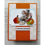 Pink and Main October Mouse Clear Stamp and Die Set pumpkins