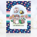 Pink and Main Oh Capy Day Clear Stamp and Die Set bumble bee