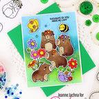 Pink and Main Oh Capy Day Clear Stamps pm0851 colorful flowers