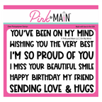Pink and Main On My Mind Clear Stamps pm0836