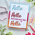 Pink and Main On My Mind Clear Stamps pm0836 hello