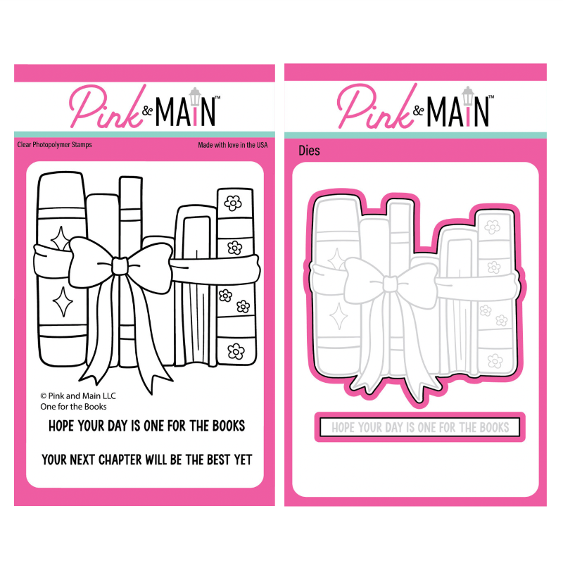Pink and Main One For The Books Clear Stamp and Die Set