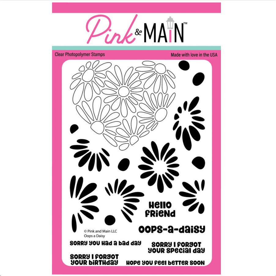 Pink and Main Oops A Daisy Clear Stamp and Die Set image 1