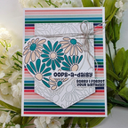 Pink and Main Oops A Daisy Clear Stamp and Die Set stripes