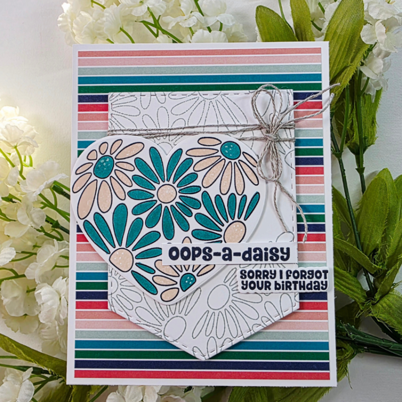 Pink and Main Oops A Daisy Dies pnm837 stripes