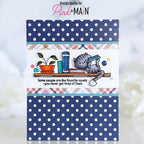Pink and Main Page Turner Clear Stamp and Die Set polka dots