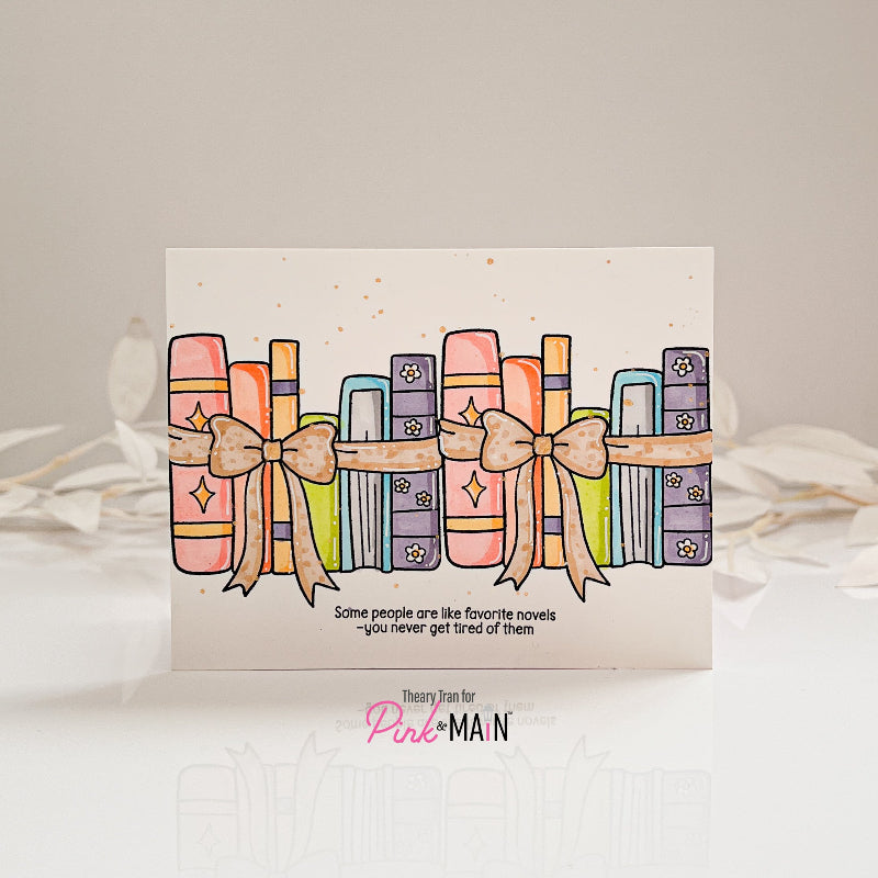 Pink and Main Page Turner Clear Stamps pm0867 flower books