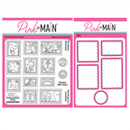 Pink and Main Paradise Postage Stamps and Postage Stamp Dies Set