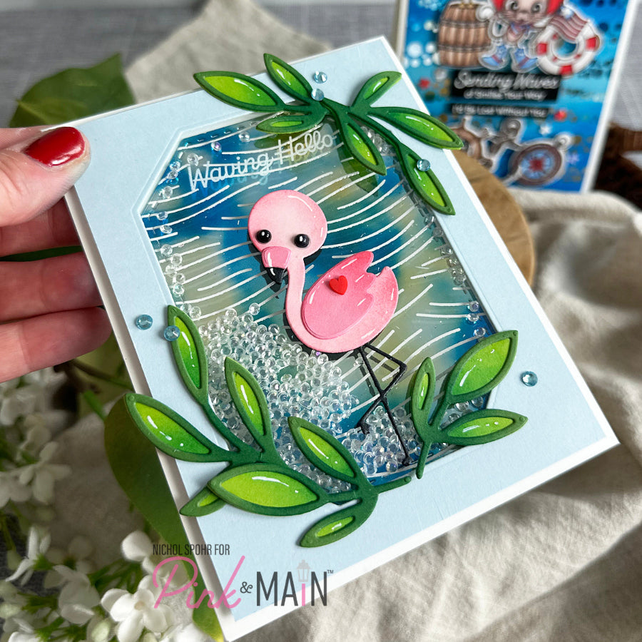 Pink and Main Party Hearts Confetti pme186 flamingo | color-code:ALT01