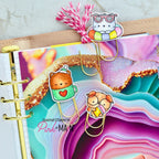 Pink and Main Pastel Agate Monthly Tabs pmp150 cute clips