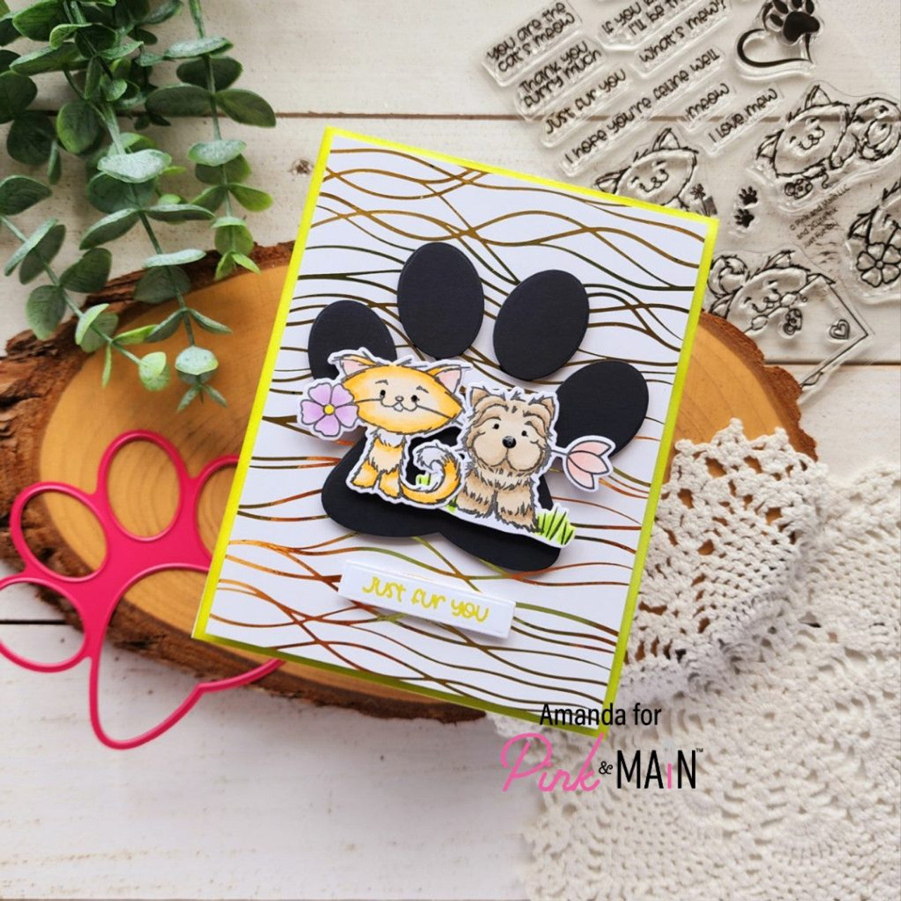 Pink and Main Paw Prints Dies PNM541 for you