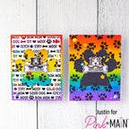 Pink and Main Paw Prints Dies PNM541 rainbow