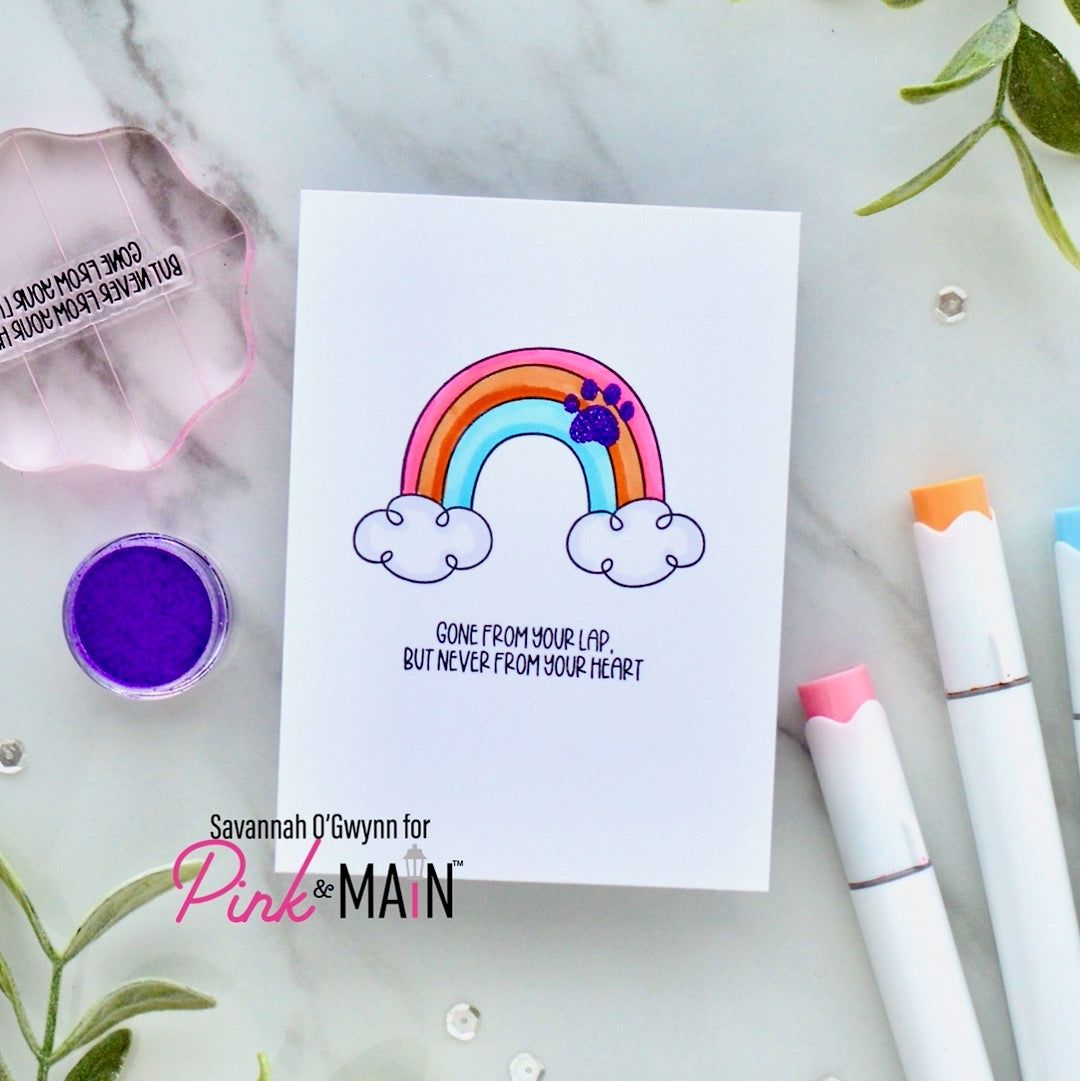 Pink and Main Pet Angels Clear Stamps pm0834 rainbow